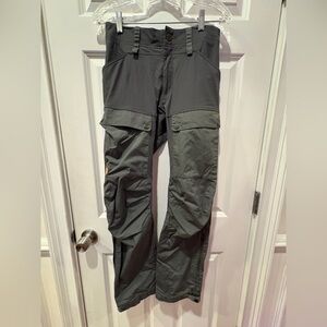 Fjallraven Womens Dark Gray-Teal Cargo Pants